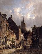 Adrianus Eversen A Dutch Street Scene china oil painting artist